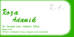 roza adamik business card